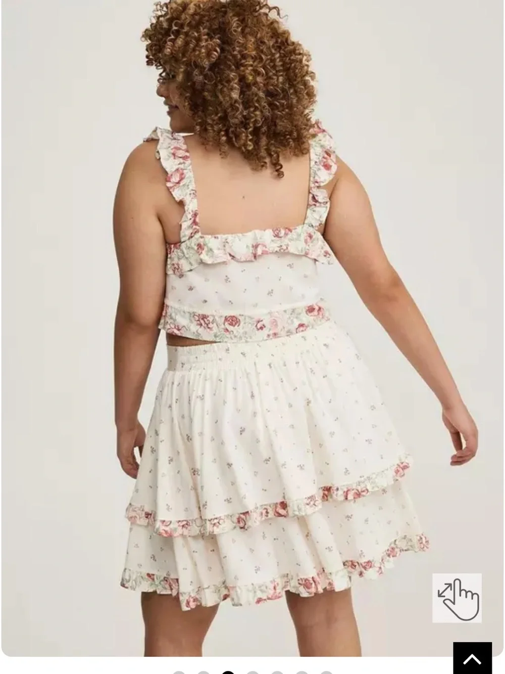 Torrid Challis Ruffle Mini Skirt Set size 1 NWT